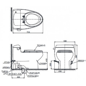 một khối, nắp đóng êm MS688T2