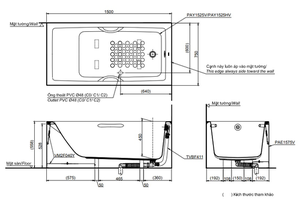 Bồn tắm TOTO PAY1525HVC#W/TVBF411