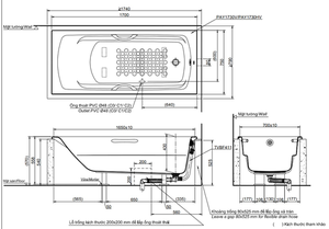 Bồn tắm TOTO PAY1730HV/TBVF411 