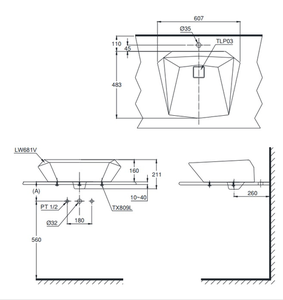 Chậu lavabo TOTO LT681 đặt bàn