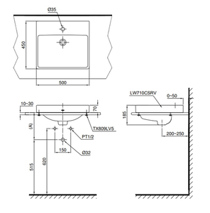 Chậu lavabo TOTO LT710CSR đặt bàn