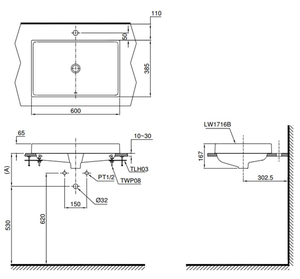 Chậu lavabo TOTO L1716 đặt bàn