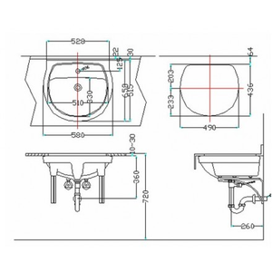 Chậu rửa lavabo INAX AL-2094V âm bàn