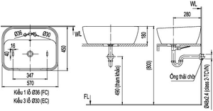 Chậu rửa lavabo INAX L-296V đặt bàn