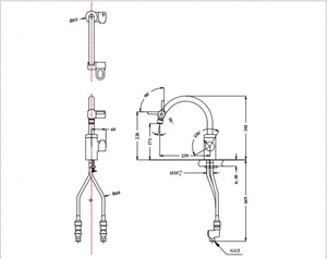 Vòi bếp TOTO TKF51PN nóng lạnh