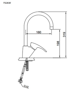 Vòi bếp TOTO TS283E nóng lạnh