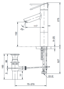 Vòi chậu lavabo TOTO TS240AX nóng lạnh