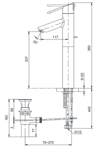 Vòi chậu lavabo TOTO TS240AY nóng lạnh