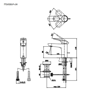 Vòi chậu lavabo TOTO TTLR301F-1N nóng lạnh