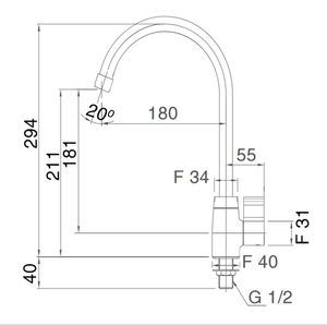 Vòi bếp INAX SFV-21 lạnh