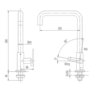 Vòi bếp INAX SFV-30 lạnh