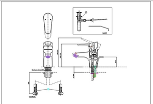 Vòi chậu lavabo INAX LFV-1002S nóng lạnh