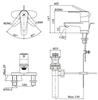 Vòi chậu lavabo  INAX LFV-1101S-1 nóng lạnh 3 lỗ