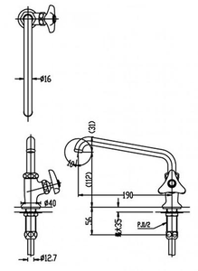 Vòi gắn chậu INAX LF-14-13 lạnh