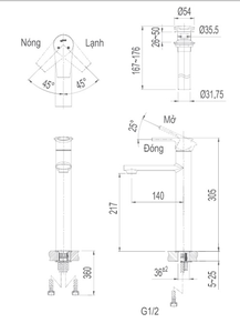 Vòi chậu lavabo INAX LFV-7100SH đặt bàn cổ cao