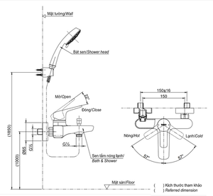 Sen tắm TOTO TBG03302V/TBW01010A nóng lạnh