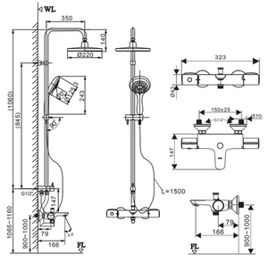 Sen tắm cây INAX BFV-3415T nhiệt độ