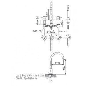 Sen tắm gắn bồn INAX BFV-7000B nóng lạnh