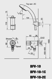 Sen tắm INAX BFV-10-2C lạnh