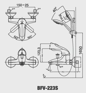 Bộ sen tắm Inax BFV-223S nóng lạnh