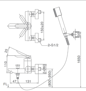 Bộ sen tắm INAX BFV-103S nóng lạnh