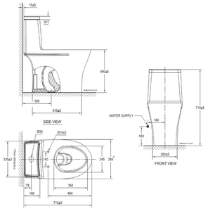 Bồn cầu 1 khối American Standard VF-2530 nắp đóng êm