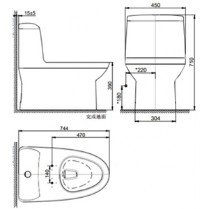 Bồn cầu 1 khối American Standard WP-1830 nắp đóng êm