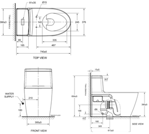 Bồn cầu 1 khối American 2007-WT nắp đóng êm