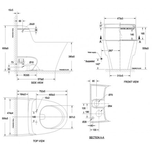 Bồn cầu 1 khối  American Standard 2040-WT nắp đóng êm