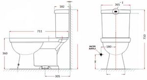 Bồn cầu 2 khối American Standard VF-2314 nắp đóng êm