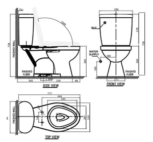 Bồn cầu 2 khối American Standard VF-2395 nắp đóng êm