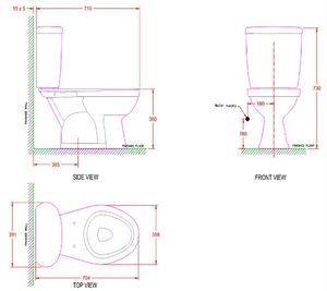 Bồn cầu 2 khối American Standard VF-2396 nắp đóng êm