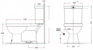 Bồn cầu 2 khối American Standard VF-2714 nắp đóng êm