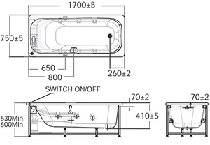 Bồn tắm nằm American Standard 70270P-WT