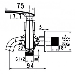 Vòi sen tắm American Standard A-7605C lạnh