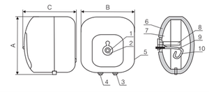 Máy nước nóng gián tiếp Ferroli CUBO E