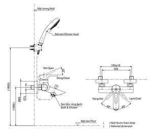 Sen tắm 5 chế độ TOTO TBS01302V/DGH108ZR