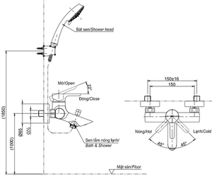 Sen tắm nóng lạnh TOTO TBS02302V/DGH104ZR 