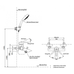 Sen tắm nóng lạnh TOTO TBS02302V/TBW01008A