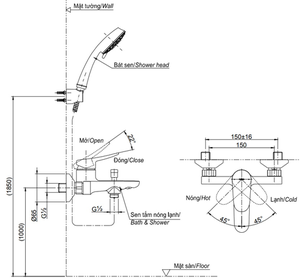 Sen tắm TOTO nóng lạnh TBS04302V/DGH108ZR