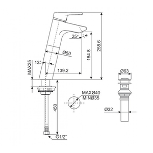 Vòi chậu lavabo American standar WF-3902 nóng lạnh 3 lỗ (EC)