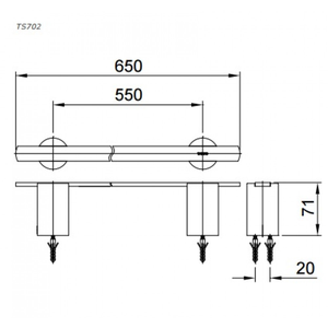 Thanh vắt khăn TOTO TS702