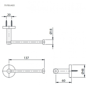 thanh vắt khăn TOTO TX701AES