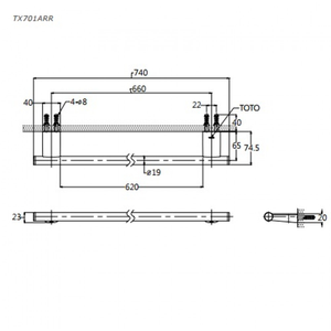 Thanh vắt khăn TOTO TX701ARR