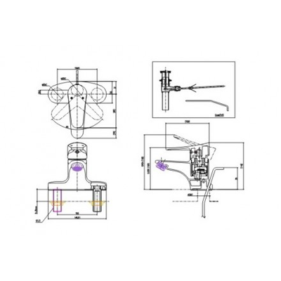 Vòi chậu lavabo INAX LFV-1001S nóng lạnh 3 lỗ