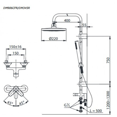 Sen cây TOTO DM345S/DM906CFS nóng lạnh