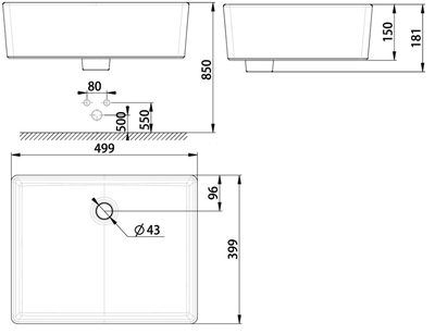 Chậu lavabo American Standard WP-F611 đặt bàn