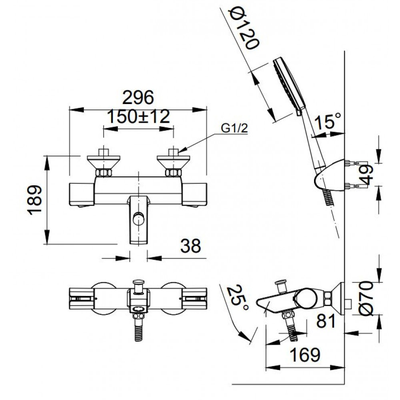 Bộ sen nhiệt độ Inax BFV6013T