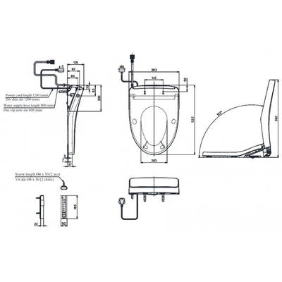 Nắp rửa điện tử TOTO TCF4911EZ