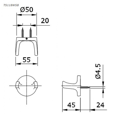 Móc treo áo TOTO TS118WSB